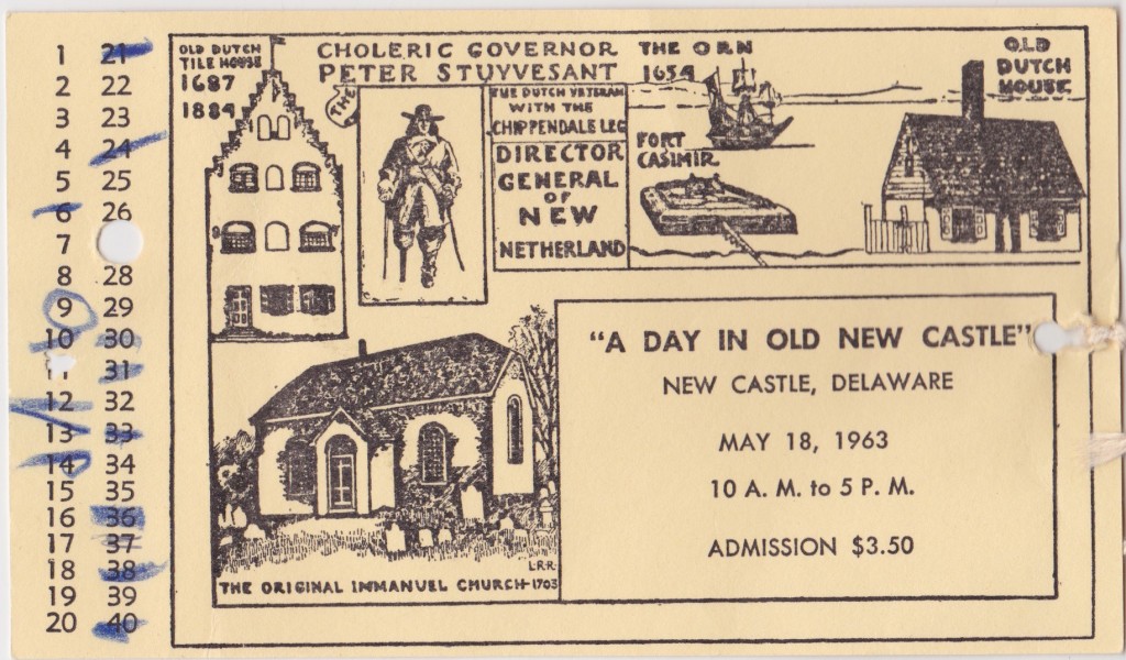 Mid-20th-Century Day in Old New Castle Ticket (Nicole Belolan's Collection)