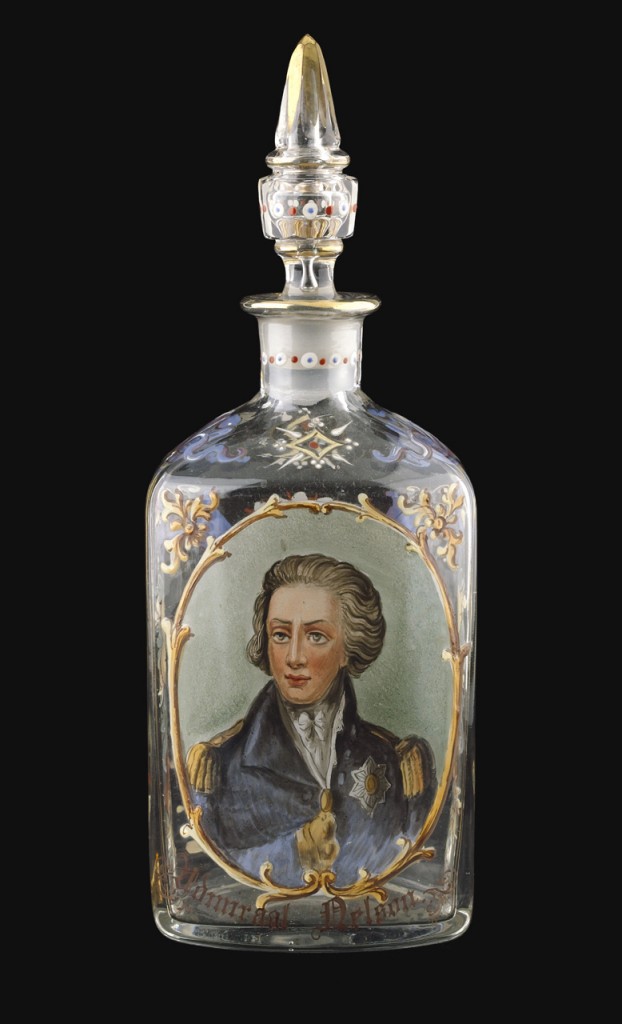 Decanter  Depicting Horatio Nelson,  Circa 1870, National Maritime Museum Collections